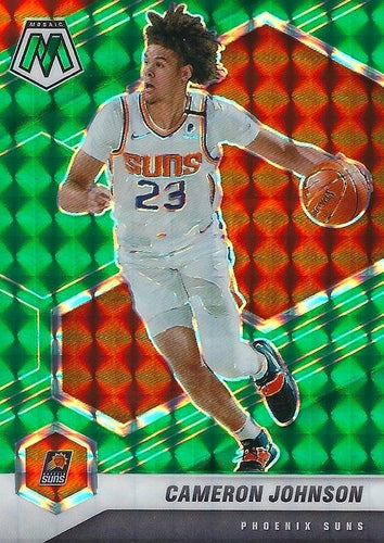 #172 Cameron Johnson - Phoenix Suns - 2020-21 Panini Mosaic - Mosaic Green Basketball
