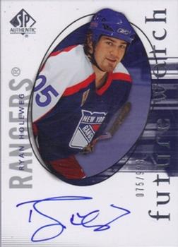 #173 Ryan Hollweg - New York Rangers - 2005-06 SP Authentic Hockey