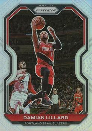 #173 Damian Lillard - Portland Trail Blazers - 2020-21 Panini Prizm - Silver Prizms Basketball