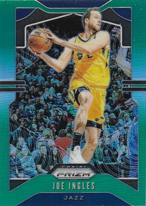 #173 Joe Ingles - Utah Jazz - 2019-20 Panini Prizm - Prizms Green Basketball