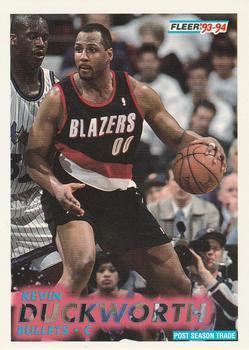 #174 Kevin Duckworth - Washington Bullets - 1993-94 Fleer Basketball