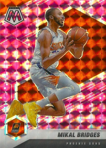 #174 Mikal Bridges - Phoenix Suns - 2020-21 Panini Mosaic - Mosaic Camo Pink Basketball
