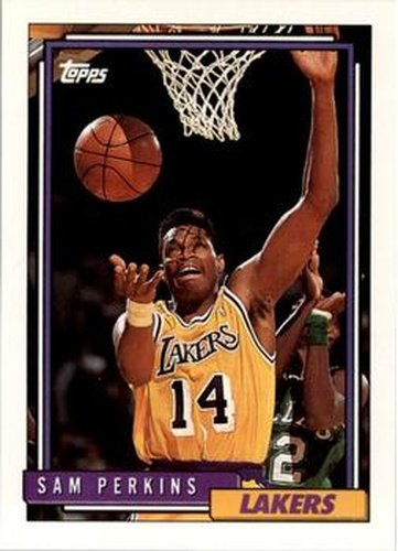 #174 Sam Perkins - Los Angeles Lakers - 1992-93 Topps Basketball