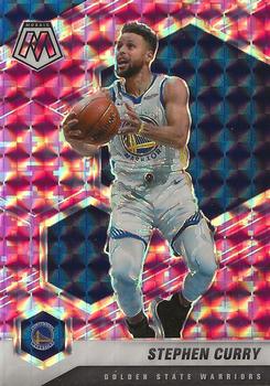 #175 Stephen Curry - Golden State Warriors - 2020-21 Panini Mosaic - Mosaic Camo Pink Basketball