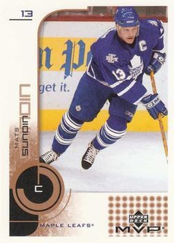 #175 Mats Sundin - Toronto Maple Leafs - 2002-03 Upper Deck MVP Hockey