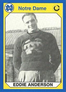 #175 Eddie Anderson - Notre Dame Fighting Irish - 1990 Collegiate Collection Notre Dame Football