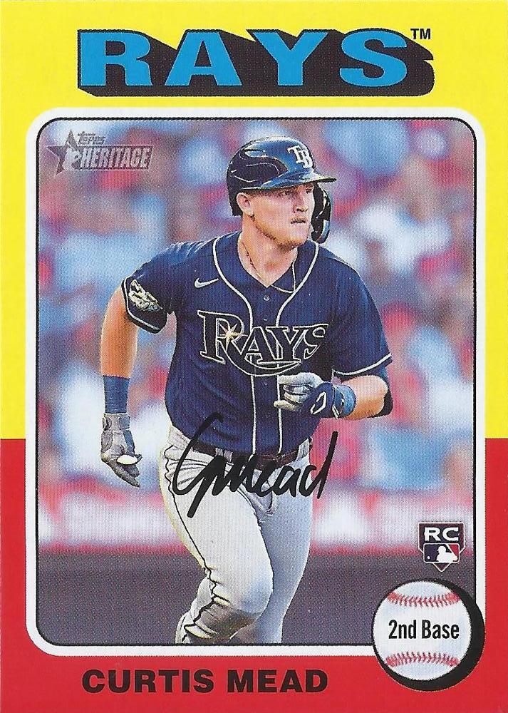 #176 Curtis Mead - Tampa Bay Rays - 2024 Topps Heritage Baseball