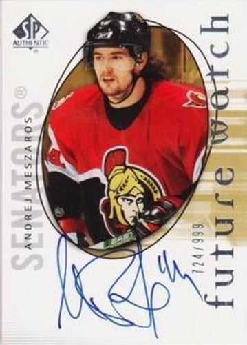 #176 Andrej Meszaros - Ottawa Senators - 2005-06 SP Authentic Hockey