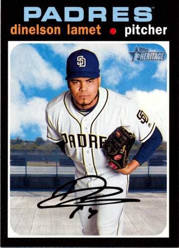 #176 Dinelson Lamet - San Diego Padres - 2020 Topps Heritage Baseball