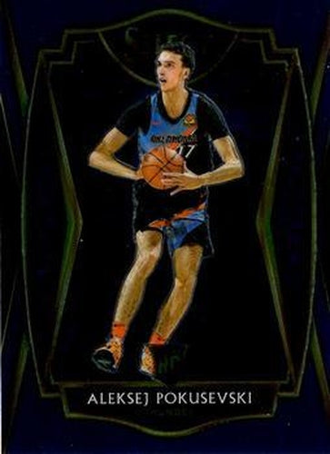 #176 Aleksej Pokusevski - Oklahoma City Thunder - 2020-21 Panini Select - Blue Basketball