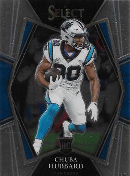 #176 Chuba Hubbard - Carolina Panthers - 2021 Panini Select - Black and Gold Prizm Die Cut Football