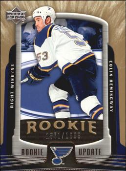 #176 Colin Hemingway - St. Louis Blues - 2005-06 Upper Deck Rookie Update Hockey