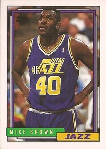 #177 Mike Brown - Utah Jazz - 1992-93 Topps Basketball