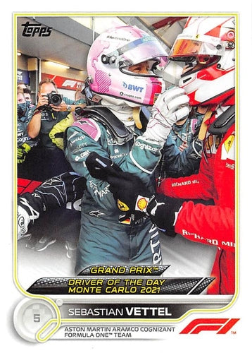 #177 Sebastian Vettel - Aston Martin Aramco Cognizant Formula One Team - 2022 Topps Formula 1 Racing