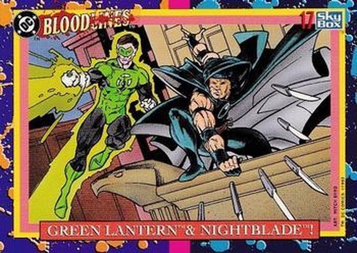 #17 Green Lantern & Nightblade! - 1993 SkyBox DC Comics Bloodlines
