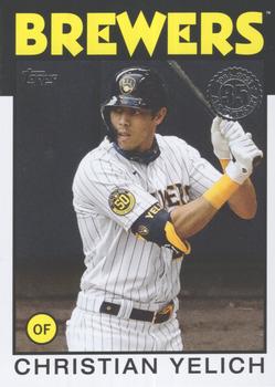 #86B-17 Christian Yelich - Milwaukee Brewers - 2021 Topps - 1986 Topps Baseball 35th Anniversary Series One Baseball