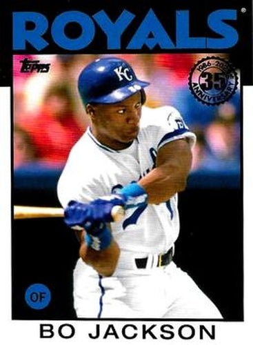 #86B-17 Bo Jackson - Kansas City Royals - 2021 Topps Update - 1986 Topps Baseball 35th Anniversary Baseball