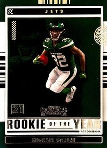 #ROY-MCA Michael Carter - New York Jets - 2021 Panini Contenders - Rookie of the Year Contenders Football
