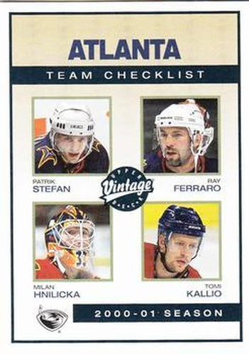 #17 Thrashers Checklist - Atlanta Thrashers - 2001-02 Upper Deck Vintage Hockey
