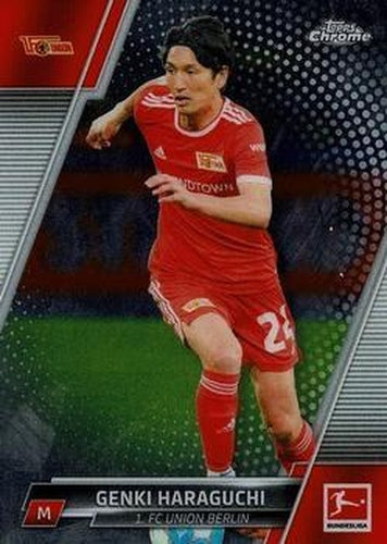 #17 Genki Haraguchi - 1. FC Union Berlin - 2021-22 Topps Chrome Bundesliga Soccer