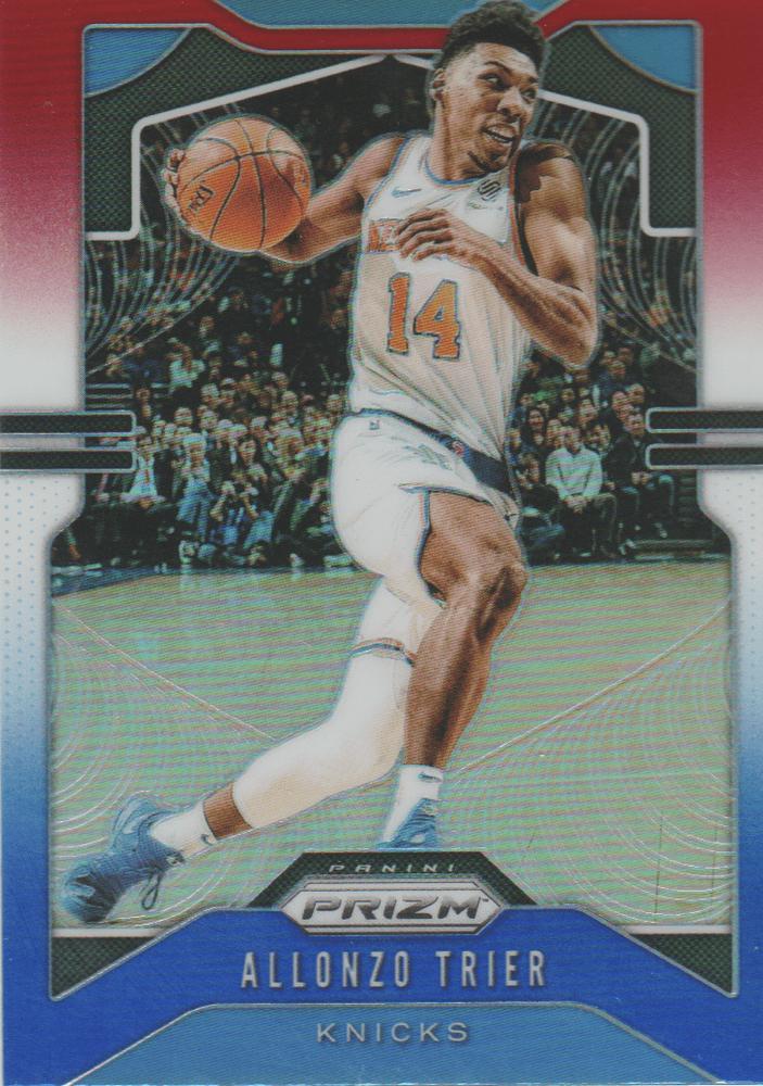 #180 Allonzo Trier - New York Knicks - 2019-20 Panini Prizm - Prizms Red White and Blue Basketball