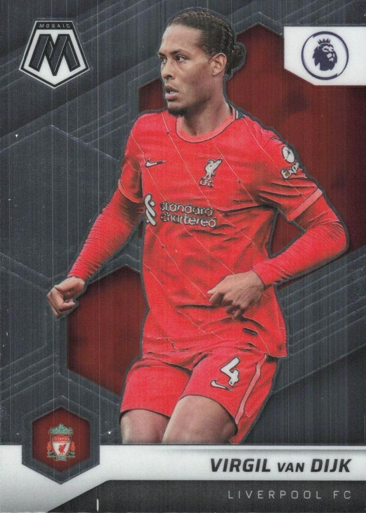#180 Virgil van Dijk - Liverpool - 2021-22 Panini Mosaic Premier League Soccer