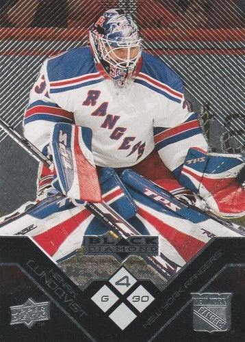 #180 Henrik Lundqvist - New York Rangers - 2008-09 Upper Deck Black Diamond Hockey