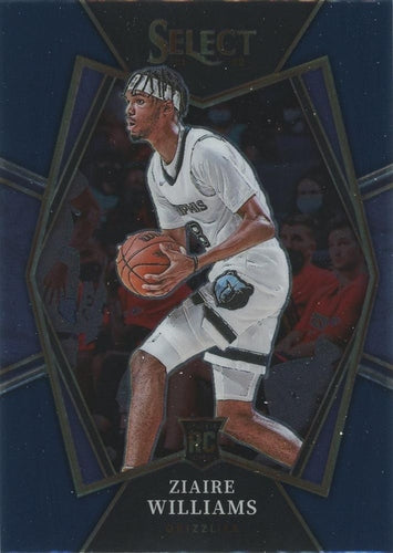 #181 Ziaire Williams - Memphis Grizzlies - 2021-22 Panini Select - Blue Basketball