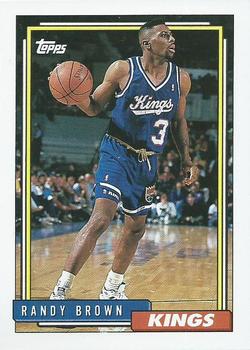 #181 Randy Brown - Sacramento Kings - 1992-93 Topps Basketball