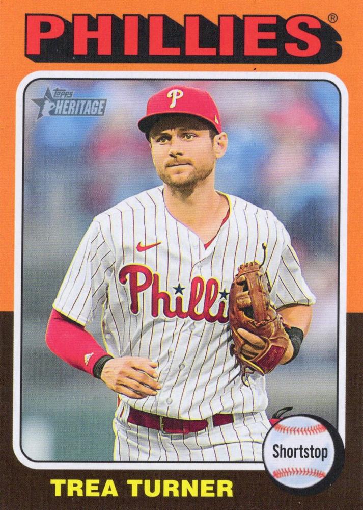 #181b Trea Turner - Philadelphia Phillies - 2024 Topps Heritage Baseball