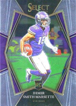 #182 Ihmir Smith-Marsette - Minnesota Vikings - 2021 Panini Select - Black and Gold Prizm Die Cut Football