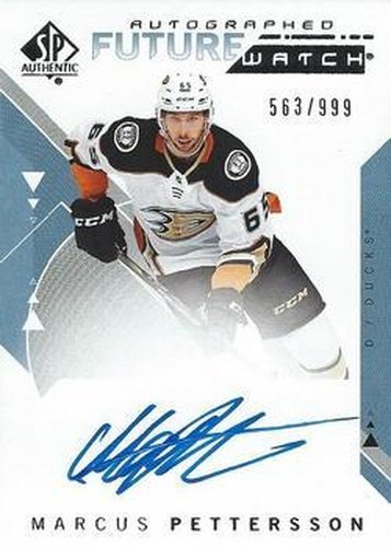 #182 Marcus Pettersson - Anaheim Ducks - 2018-19 SP Authentic Hockey