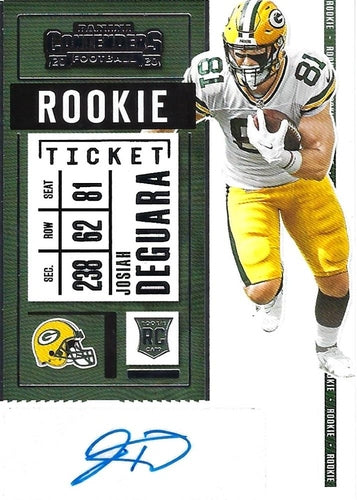 #182 Josiah Deguara - Green Bay Packers - 2020 Panini Contenders Football