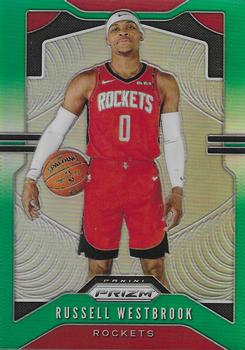 #182 Russell Westbrook - Houston Rockets - 2019-20 Panini Prizm - Prizms Green Basketball