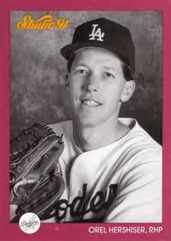 #183 Orel Hershiser - Los Angeles Dodgers - 1991 Studio Baseball