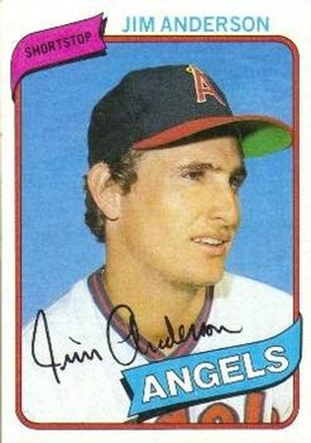#183 Jim Anderson - California Angels - 1980 Topps Baseball