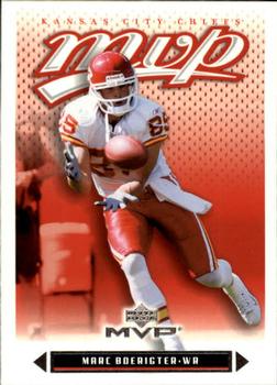 #183 Marc Boerigter - Kansas City Chiefs - 2003 Upper Deck MVP Football