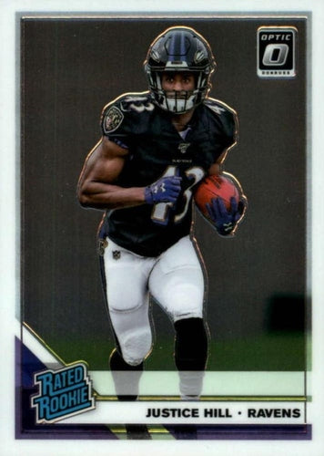 #183 Justice Hill - Baltimore Ravens - 2019 Donruss Optic Football