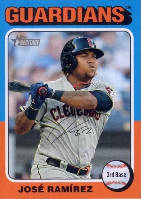 #183b José Ramírez - Cleveland Guardians - 2024 Topps Heritage Baseball