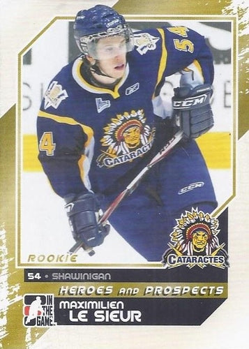 #184 Maximilien Le Sieur - Shawinigan Cataractes - 2010-11 In The Game Heroes and Prospects Hockey