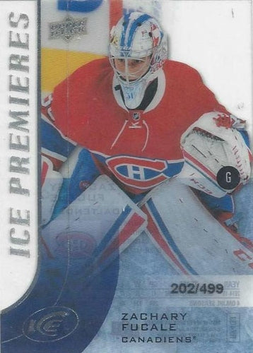#184 - Zachary Fucale - Montreal Canadiens - 2015-16 Upper Deck Ice Hockey