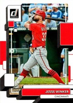 #185 Jesse Winker - Cincinnati Reds - 2022 Donruss Baseball