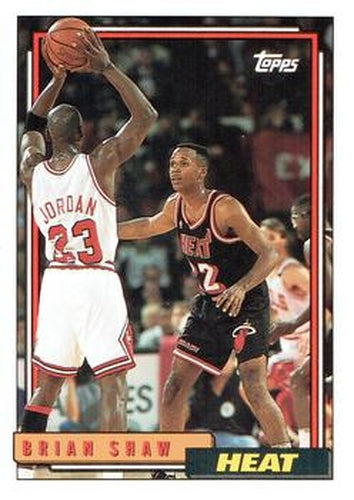 #185 Brian Shaw - Miami Heat - 1992-93 Topps Basketball