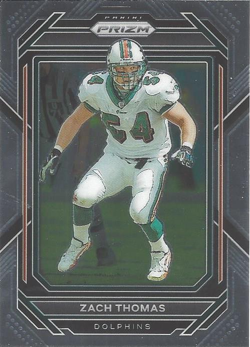#186 Zach Thomas - Miami Dolphins - 2022 Panini Prizm Football