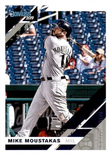 #186 Mike Moustakas - Milwaukee Brewers - 2019 Donruss Baseball