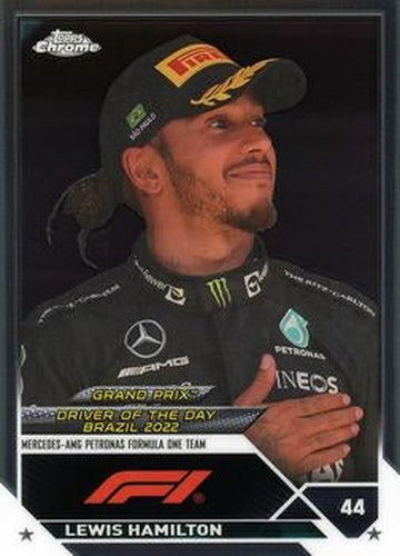 #186 Lewis Hamilton - Mercedes-AMG Petronas Formula One Team - 2023 Topps Chrome Formula 1 Racing