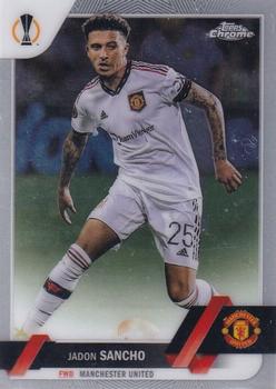 #186 Jadon Sancho - Manchester United - 2022-23 Topps Chrome UEFA Club Competitions Soccer