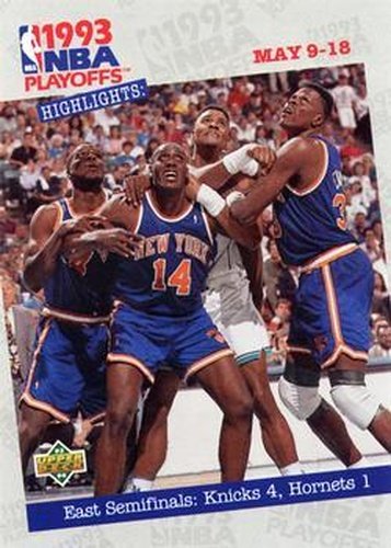 #186 East Semifinals: Knicks 4, Hornets 1 - New York Knicks / Charlotte Hornets - 1993-94 Upper Deck Basketball