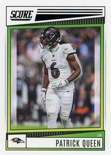 #186 Patrick Queen - Baltimore Ravens - 2022 Score Football