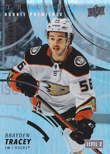 #187 Brayden Tracey - Anaheim Ducks - 2022-23 Upper Deck Trilogy Hockey
